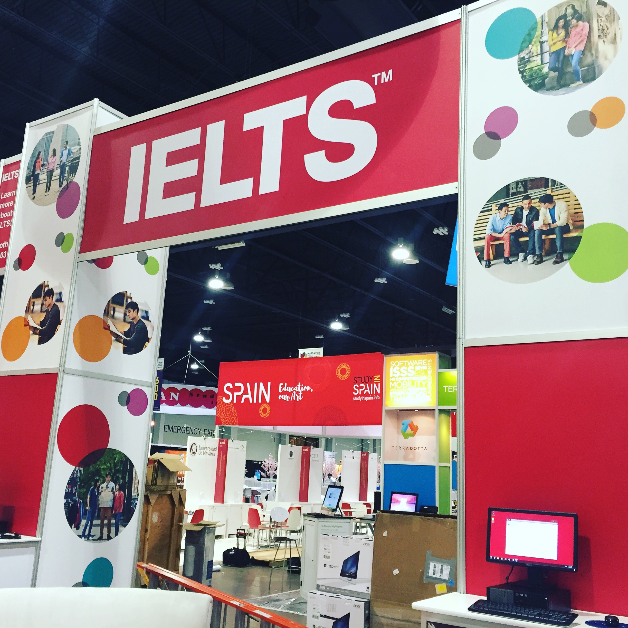 IELTS booth in NAFSA